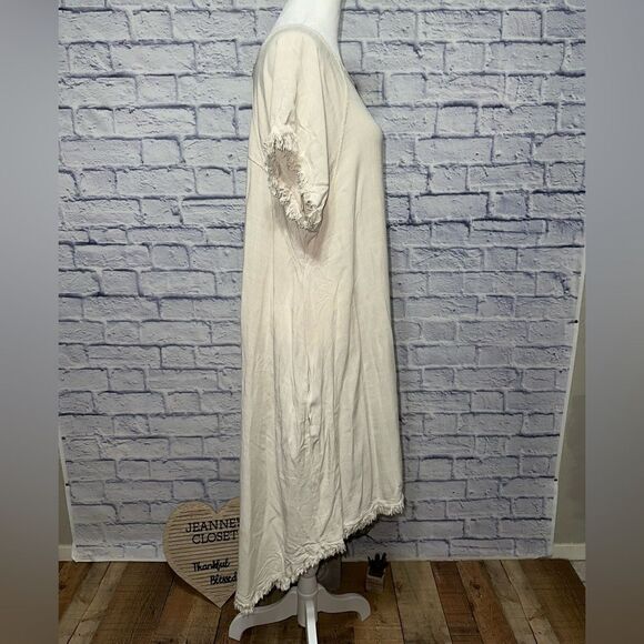 NWT Vasna boho linen blend pocket dress high low - Picture 11 of 14